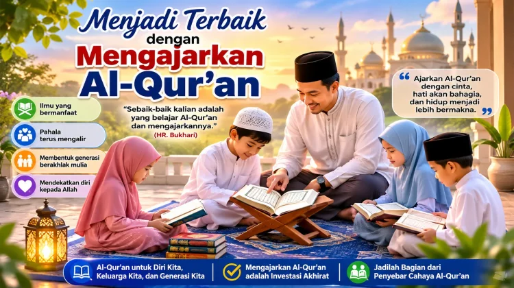 Menjadi Terbaik dengan mengajarkan Alqur'an