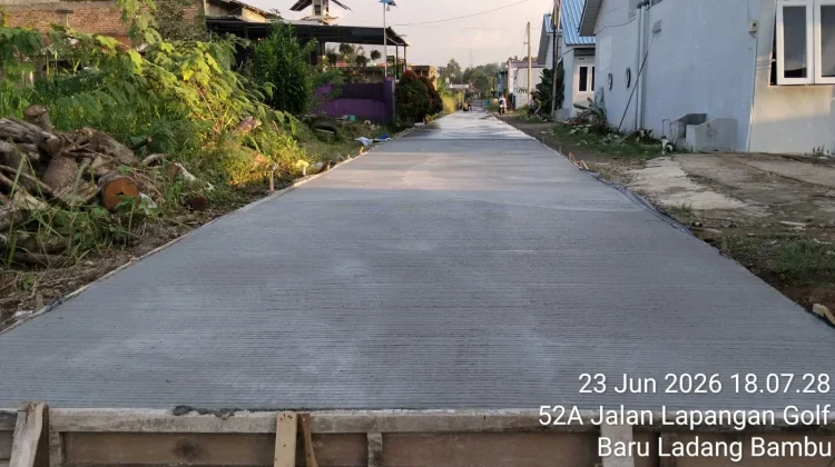 Jalan Gang Garista Ladang Bambu Kini Mulus Dirabat Beton
