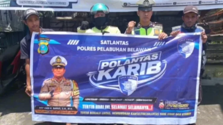 Polantas Karib Polres Pelabuhan Belawan Edukasi Pengemudi Ojek