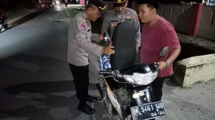 Patroli KRYD, Polsek Bandar Pasir Mandoge Amankan 3 Sepeda Motor Knalpot Blong