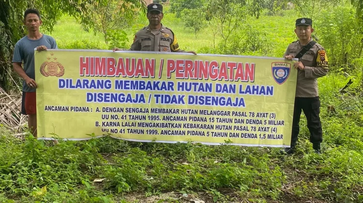 Cegah Karhutla, Polresta Deli Serdang Berikan Himbauan Kepada Masyarakat