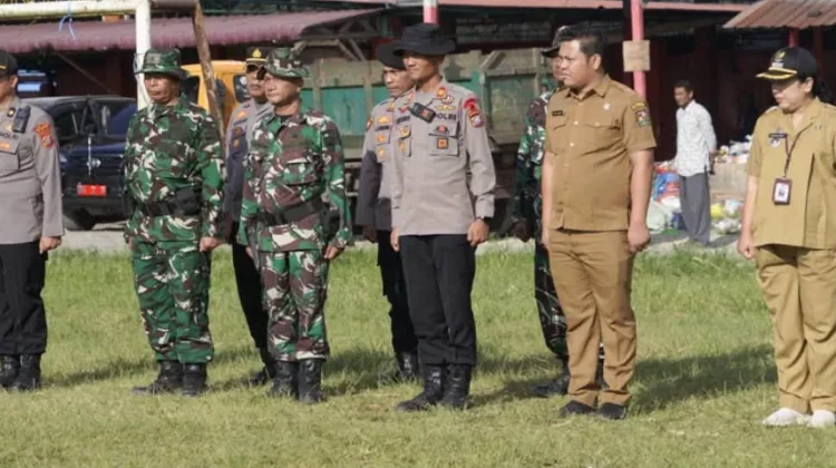Forkopimda Karo Gelar Apel Siaga Erupsi Gunung Sinabung di Desa Lingga