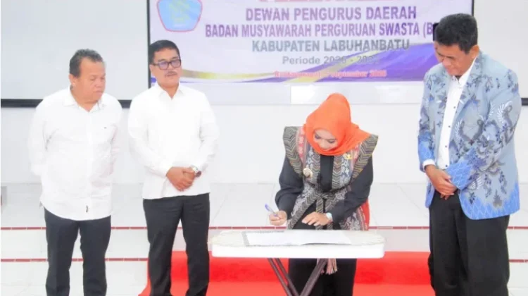 Bupati Labuhanbatu Hadiri Pelantikan BMPS Kab Labuhanbatu Periode 2026-2031