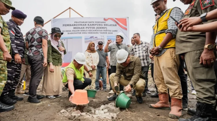 Pembangunan Kampung Nelayan Merah Putih di Paluh Sibaji Resmi Dimulai