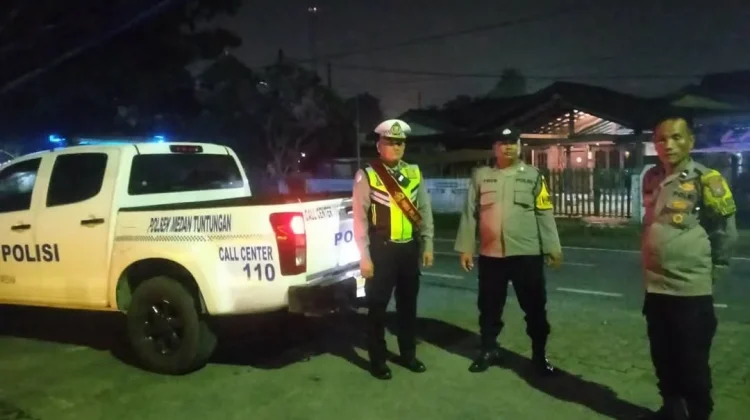 Polsek Medan Tuntungan Patroli Cegah Begal dan Tawuran