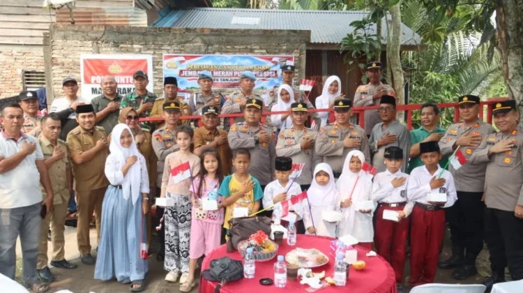 Polres Tanjungbalai Resmikan Jembatan Merah Putih Selat Lancang