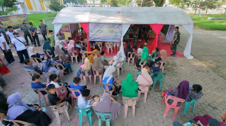 Kodim 0208 Asahan Gelar Bakti Sosial Kesehatan Peringati HUT ke -81 TNI