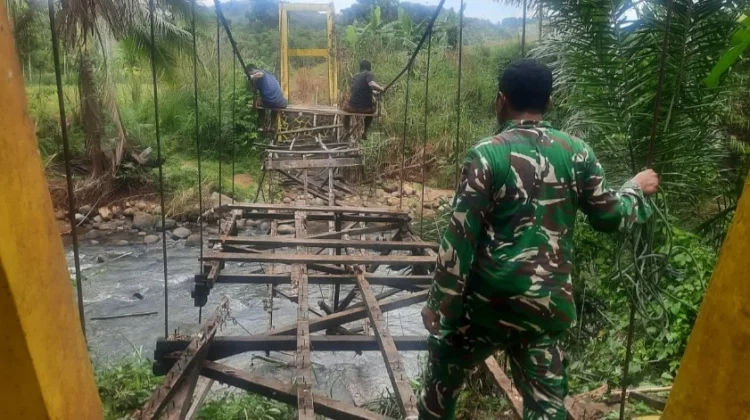 Perbaikan Jembatan Gantung Batangtura, Warga Gunung Manumpak Lebih safety