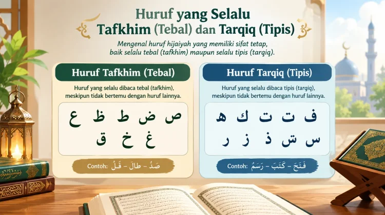 Huruf yang selalu Tafkhim dan Tarqiq