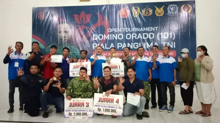 Semarak HUT ke-81 TNI, 1.818 Peserta Ikuti Open Turnamen Domino Orado di Wilayah Kodam