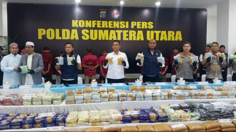 Polda Sumut Ungkap Tiga Kasus Narkoba, Sita 244 Kg Sabu