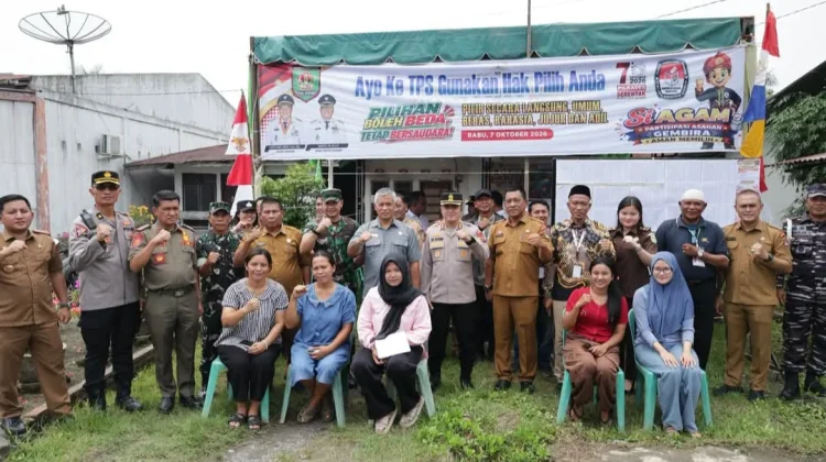 Kasdim Bersama Forkopimda Tinjau Kesiapan TPS dan Pengamanan Pilkades