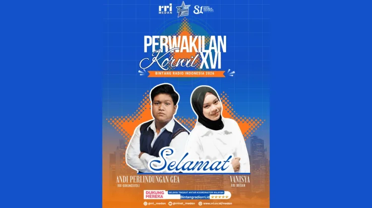 Andi Perlindungan dan Vanisya Wakili Korwil XVI di Bintang Radio Indonesia 2026