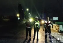 Polres Pelabuhan Belawan Patroli Antisipasi Pungli dan Pelemparan Truk