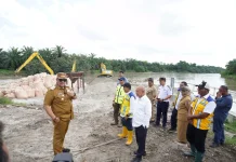 Bupati Batu Bara Tinjau Bendung Tanjung Muda