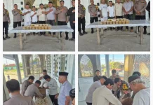 Polres Tanjungbalai Sebar Ratusan Porsi Takjil ke Masjid