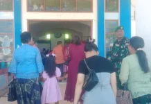 Babinsa Koramil 03/Parongil  Monitoring Ibadah Minggu