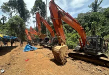 Polda Sumut Sita 14 Eskavator di Tambang Emas Ilegal Madina