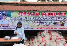 Pemkab Paluta Menggelar Pasar Murah Mengantisipasi Kenaikan Harga Bahan Pokok