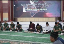 Keluarga Besar Kodim 0208 Asahan Peringati Nuzulul Qur’an