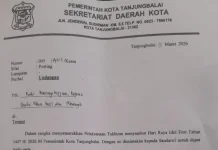 Kabag Kesra Tanjungbalai Ralat Undangan Pelepasan Takbiran