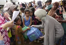 Tim Penggerak PKK Tapsel Salurkan Bantuan untuk Penghuni Huntap Dusun Tamansari