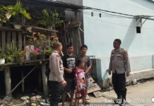 Sat Binmas Polres Pelabuhan Belawan Sampaikan Pesan Kamtibmas