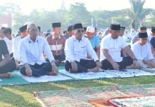 Pemkab Simalungun Gelar Salat Id Perdana di Raya
