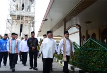 Kakan Kemenag Medan Dampingi Wamenag Tinjau Masjid Ramah Pemudik