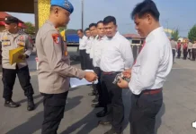 Propam Polres Pelabuhan Belawan Cek Izin Senjata Api Personel