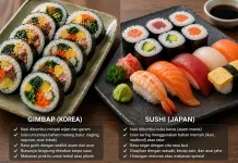 Sushi dan Gimbap, Mirip namun Berbeda