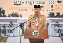 Bupati Humbahas Lantik Pengurus Pramuka Kwarcab