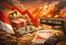 Defisit APBN Rp240 T di tengah Eskalasi Perang, Rupiah Melemah