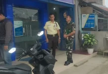 Babinsa 03/Parongil Ingatkan Security BRI Parongil Tingkatkan Kewaspadaan