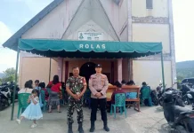 Kegiatan Minggu Pagi saat Jemaat Beribadah, TNI-Polri Berdiri Menjaga di GKPPD Pea P