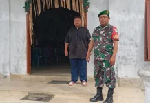 Babinsa 03/Parongil Pastikan Keamanan Ibadah Minggu