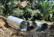 Kodim 0203/Langkat Selesaikan Pembangunan Jembatan Aramco di Kecamatan Wampu
