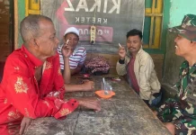 Babinsa Koramil 06/Kerajaan Ingatkan Warga Waspada Cuaca Ekstrem