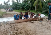 Kodim 0209/Labuhanbatu Rampungkan Pembangunan Jembatan Aramco Pasar Bilah 2B