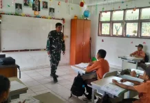 Stop Aksi Bullying, Babinsa Koramil 07/Salak Berikan Wasbang kepada Murid SDN 03041