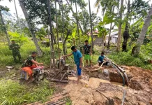Satgas Kodam l/BB Melanjutkan Pembangunan Sumur Bor