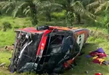 Kecelakaan Bus Halmahera di Tol JMKT Sergai, 4 Penumpang Tewas