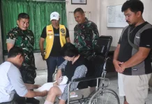 Karya Bakti TNI Kodam I/BB Salurkan Bantuan Kaki Palsu bagi Warga Nias
