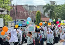Pawai Harlah YMPI Meriahkan Jalan Utama Tanjungbalai