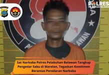 Sat Narkoba Polres Pelabuhan Belawan Tangkap Pengedar Sabu di Marelan