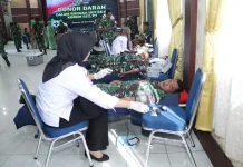 Donor Darah HUT ke -64 Korem 022 Pantai Timur