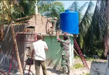 Korem 022 Pantai Timur Gelar Karya Bakti Rehab Panti Asuhan