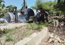 Kodim 0212 TS Bangunan Jembatan Desa Somanggal Parmonangan