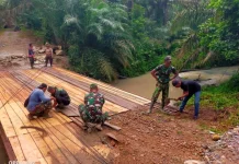 Pembangunan Jembatan Beton Penghubung Dusun IV Purwosari dan Desa Pulo Jantan