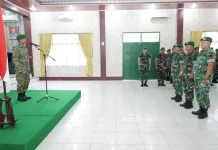 Dandim Asahan Pimpin Acara Korps Raport Pindah Satuan Bagi Personel